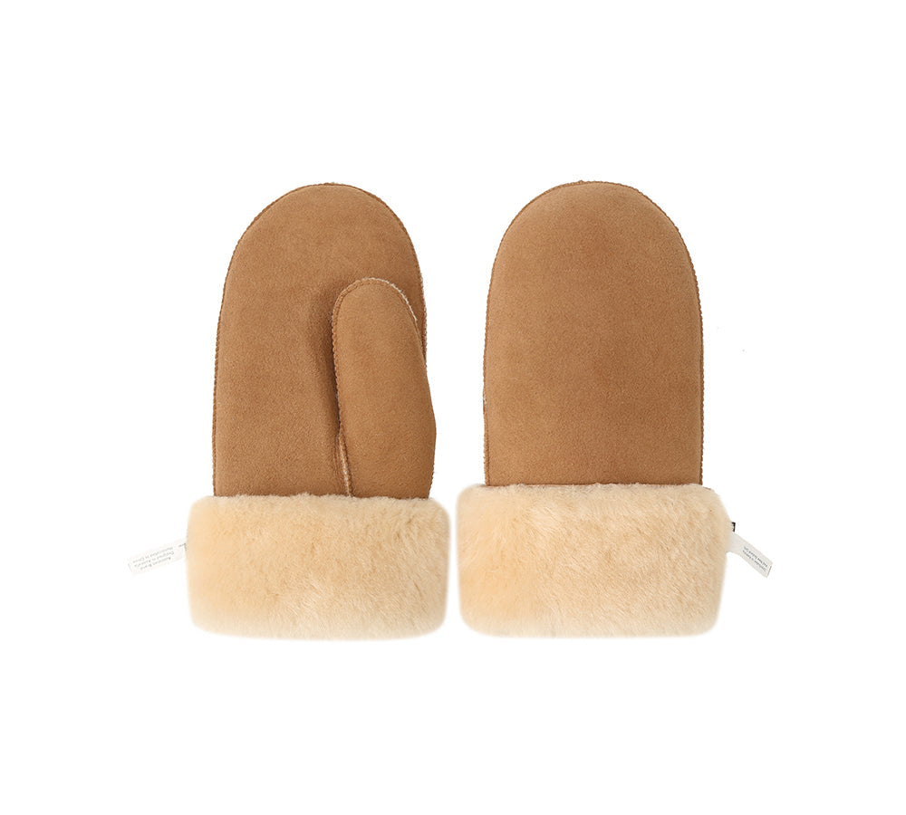 AUSTRALIAN SHEPHERD® Fluffy Sheepskin Wool Men Mittens