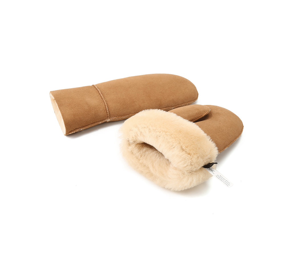 AUSTRALIAN SHEPHERD® Fluffy Sheepskin Wool Men Mittens
