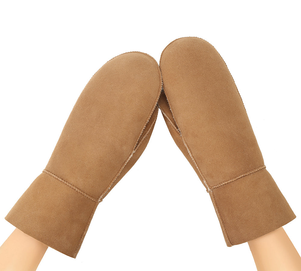 AUSTRALIAN SHEPHERD® Fluffy Sheepskin Wool Men Mittens