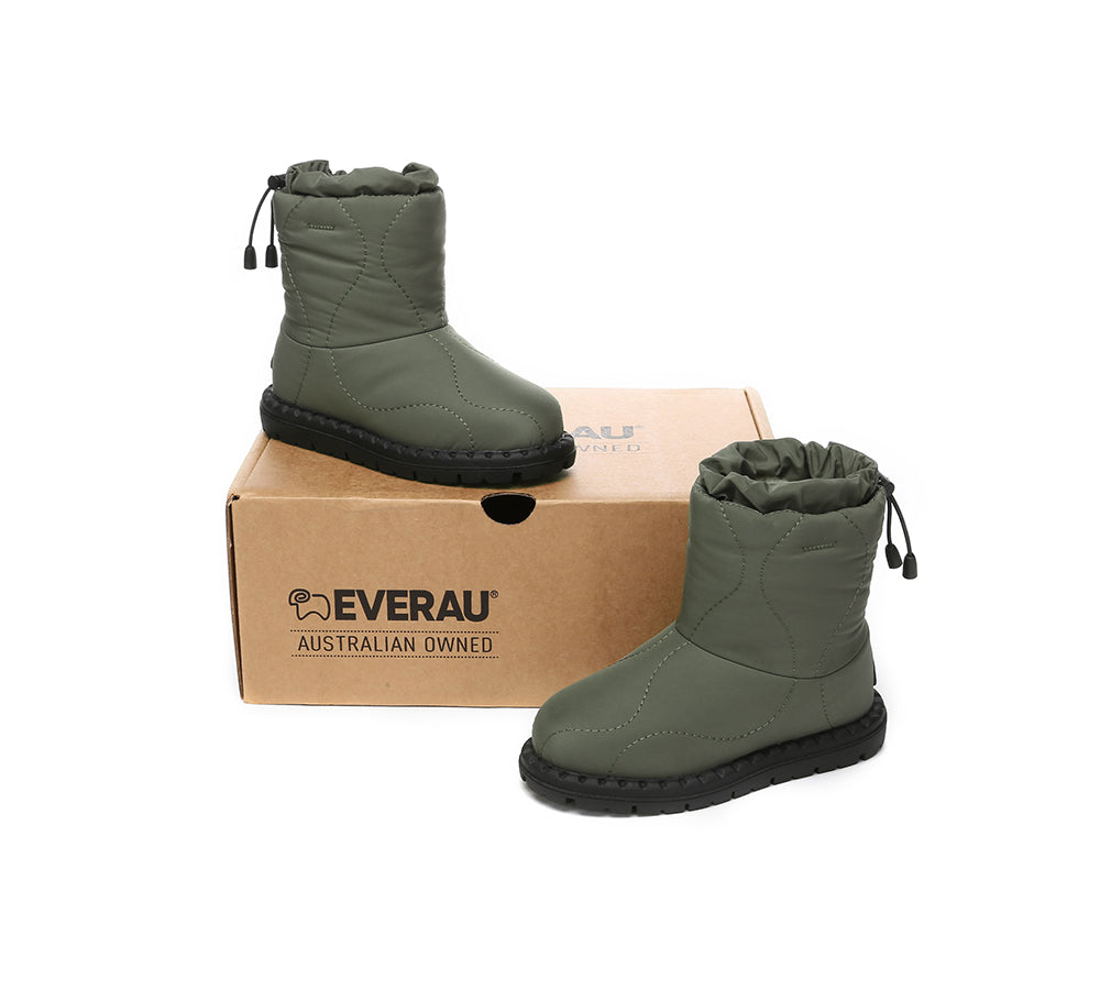 EVERAU® UGG Boots Kids Sheepskin Wool Waterproof Drawstring Sonita