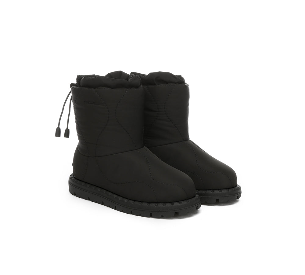 EVERAU® UGG Boots Kids Sheepskin Wool Waterproof Drawstring Sonita