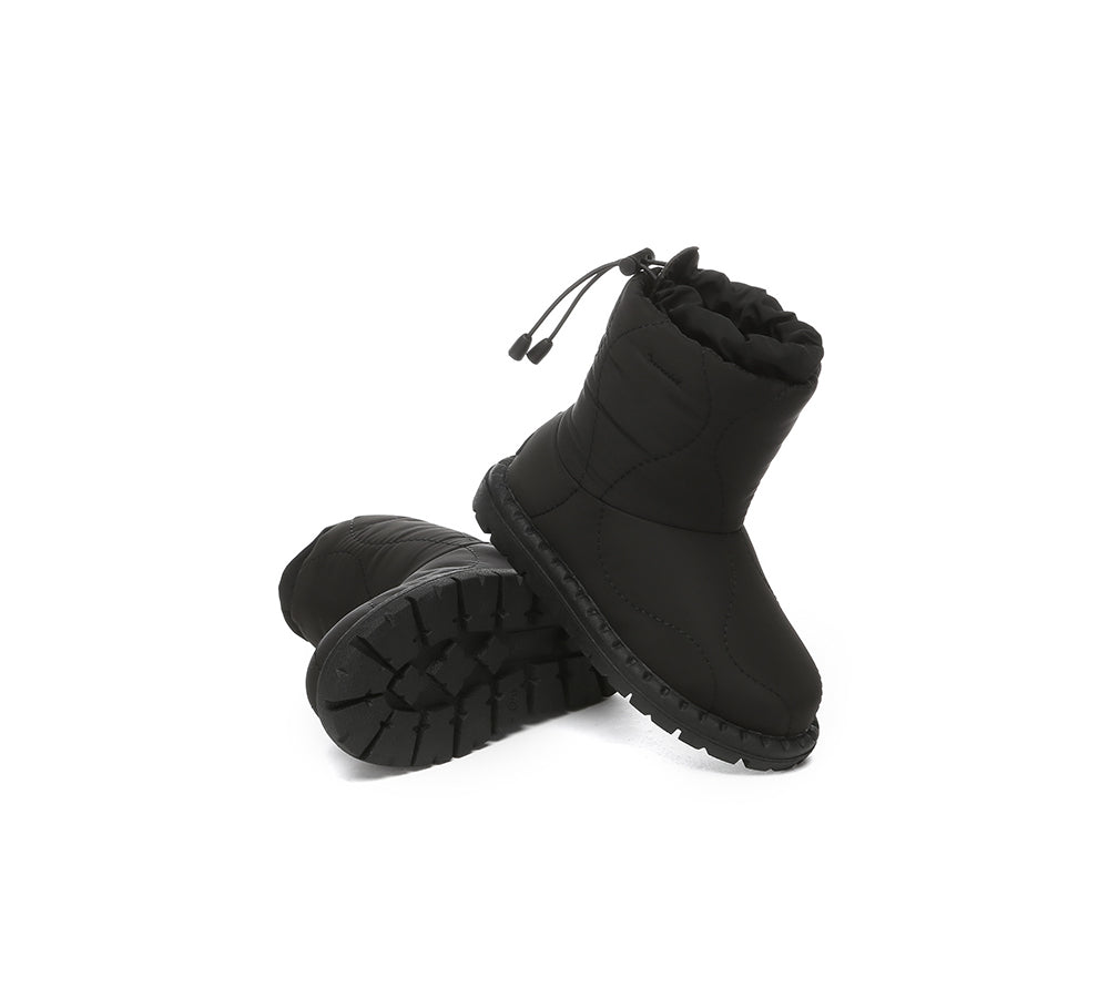 EVERAU® UGG Boots Kids Sheepskin Wool Waterproof Drawstring Sonita