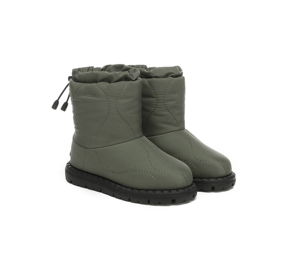 EVERAU® UGG Boots Kids Sheepskin Wool Waterproof Drawstring Sonita