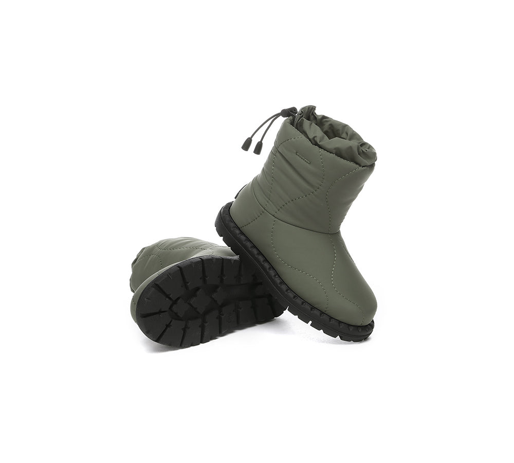 EVERAU® UGG Boots Kids Sheepskin Wool Waterproof Drawstring Sonita