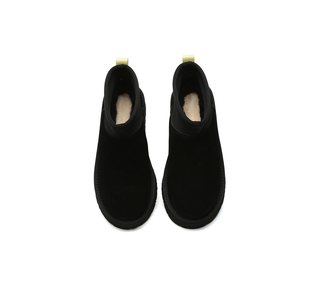 UGG EVERAU® UGG Boots Women Sheepskin Wool Stretchy Ankle Mini Platform Ethel