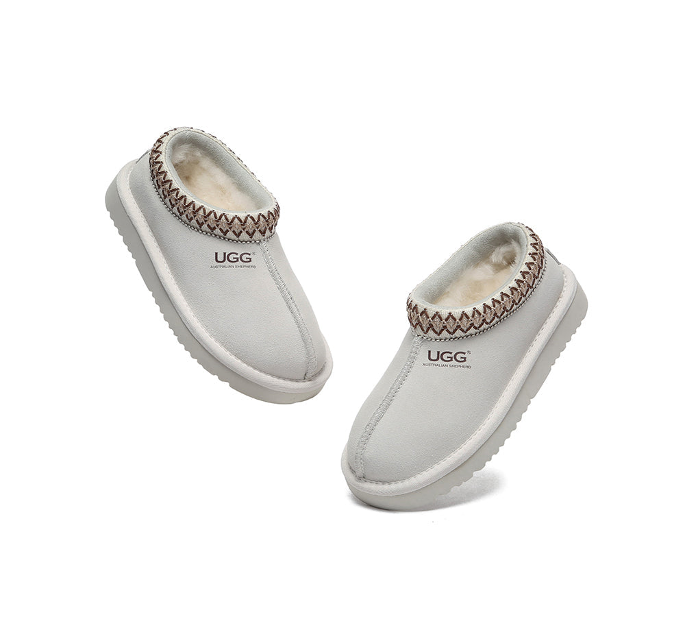 AUSTRALIAN SHEPHERD® UGG Slippers Kids Sheepskin Wool Ankle Tazzy Hippie