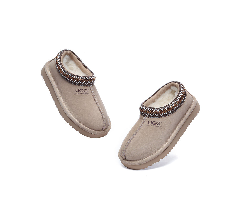 AUSTRALIAN SHEPHERD® UGG Slippers Kids Sheepskin Wool Ankle Tazzy Hippie