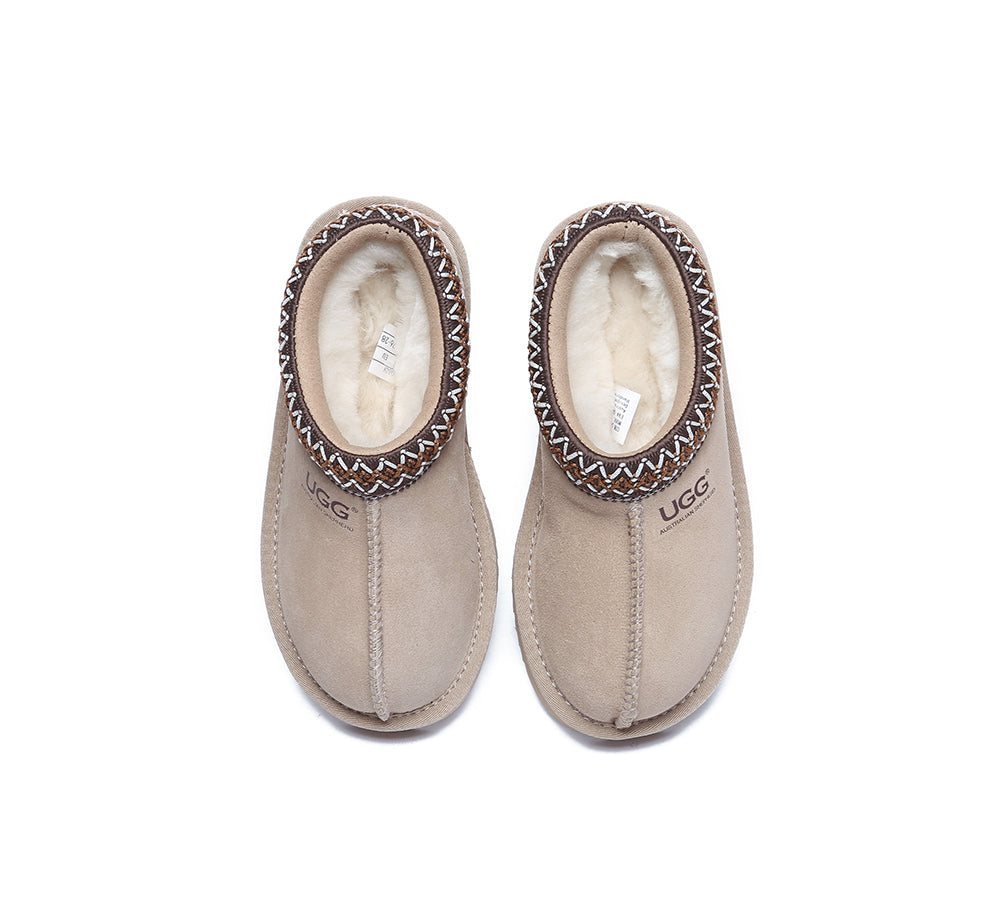AUSTRALIAN SHEPHERD® UGG Slippers Kids Sheepskin Wool Ankle Tazzy Hippie