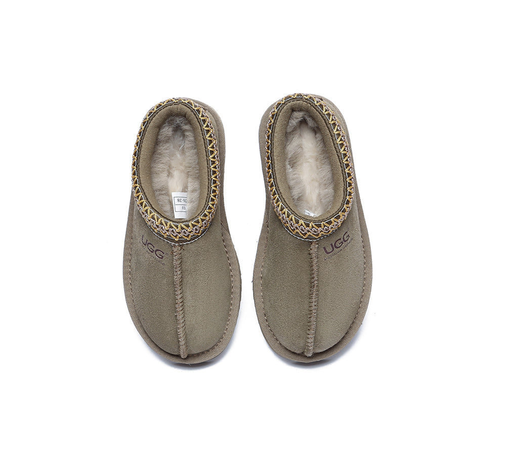 AUSTRALIAN SHEPHERD® UGG Slippers Kids Sheepskin Wool Ankle Tazzy Hippie