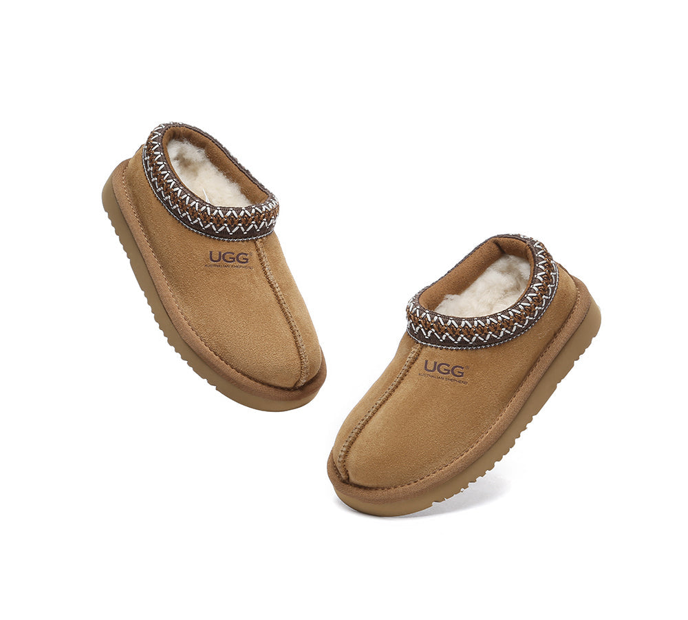 AUSTRALIAN SHEPHERD® UGG Slippers Kids Sheepskin Wool Ankle Tazzy Hippie