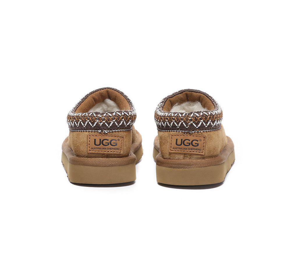 AUSTRALIAN SHEPHERD® UGG Slippers Kids Sheepskin Wool Ankle Tazzy Hippie