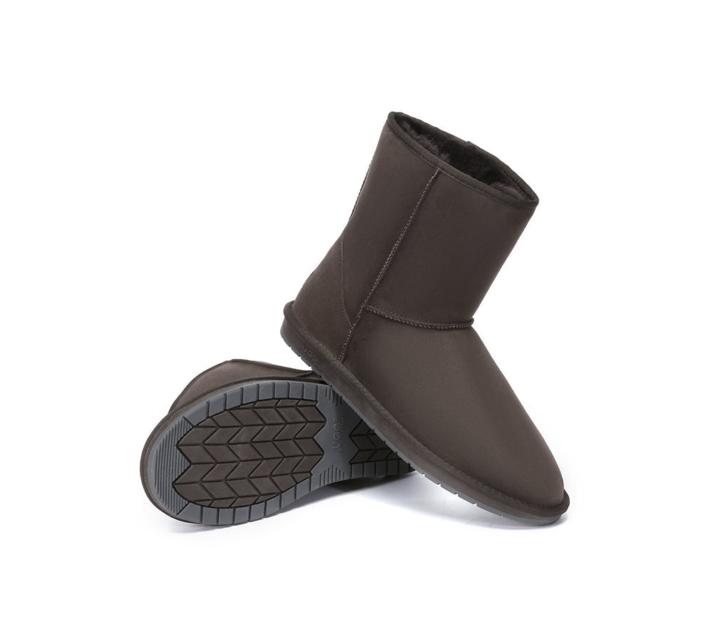 AUSTRALIAN SHEPHERD® UGG Boots Men Double Faced Sheepskin Wool Large Size Short Classic