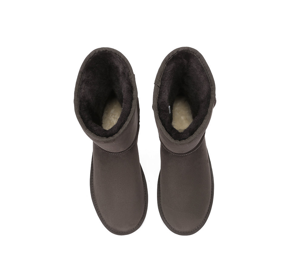 AUSTRALIAN SHEPHERD® UGG Boots Men Double Faced Sheepskin Wool Large Size Short Classic