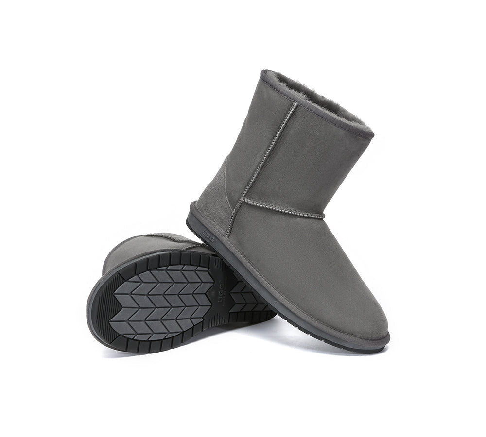 AUSTRALIAN SHEPHERD® UGG Boots Men Double Faced Sheepskin Wool Large Size Short Classic