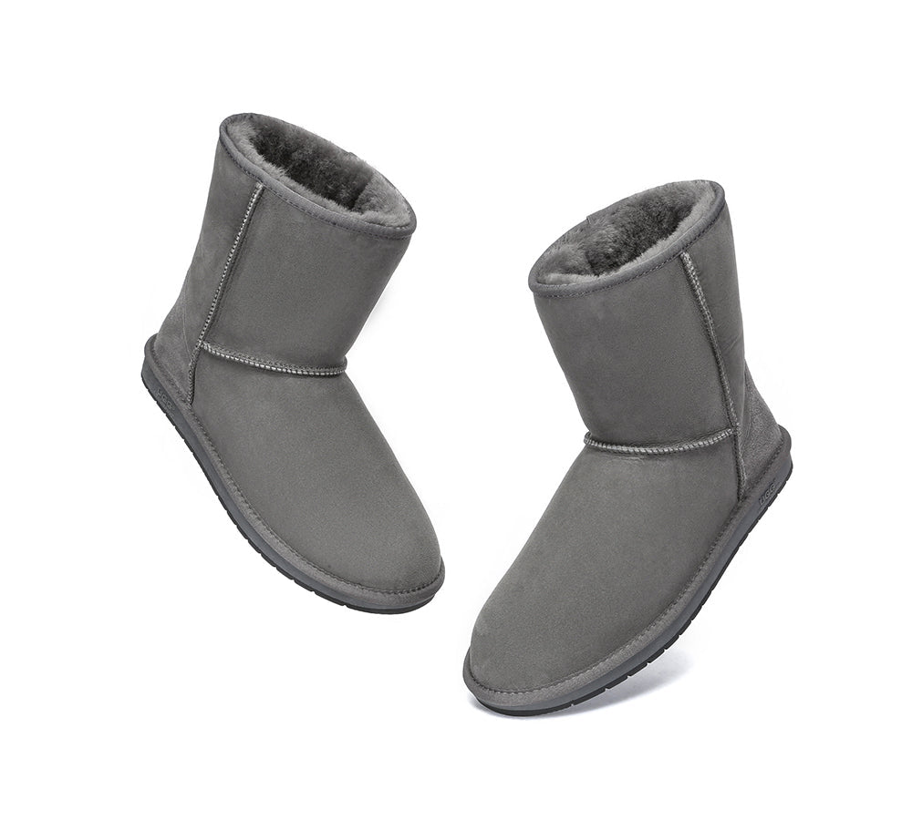 AUSTRALIAN SHEPHERD® UGG Boots Men Double Faced Sheepskin Wool Large Size Short Classic