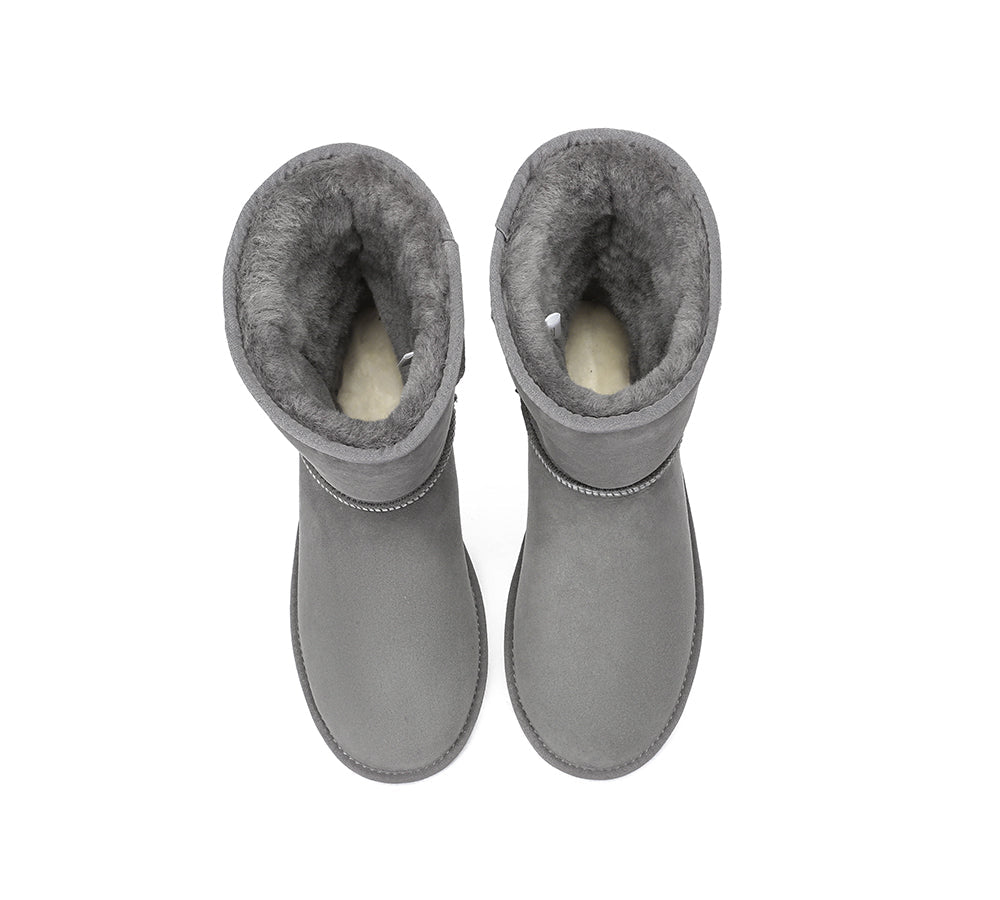 AUSTRALIAN SHEPHERD® UGG Boots Men Double Faced Sheepskin Wool Large Size Short Classic
