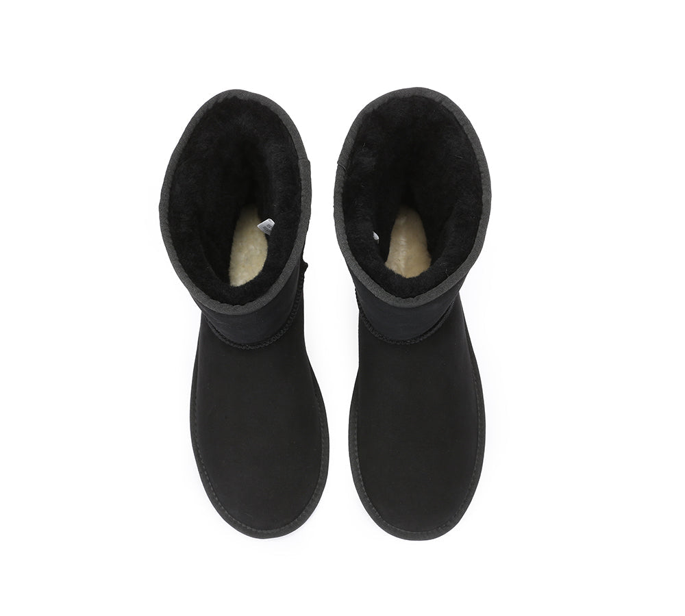 AUSTRALIAN SHEPHERD® UGG Boots Men Double Faced Sheepskin Wool Large Size Short Classic