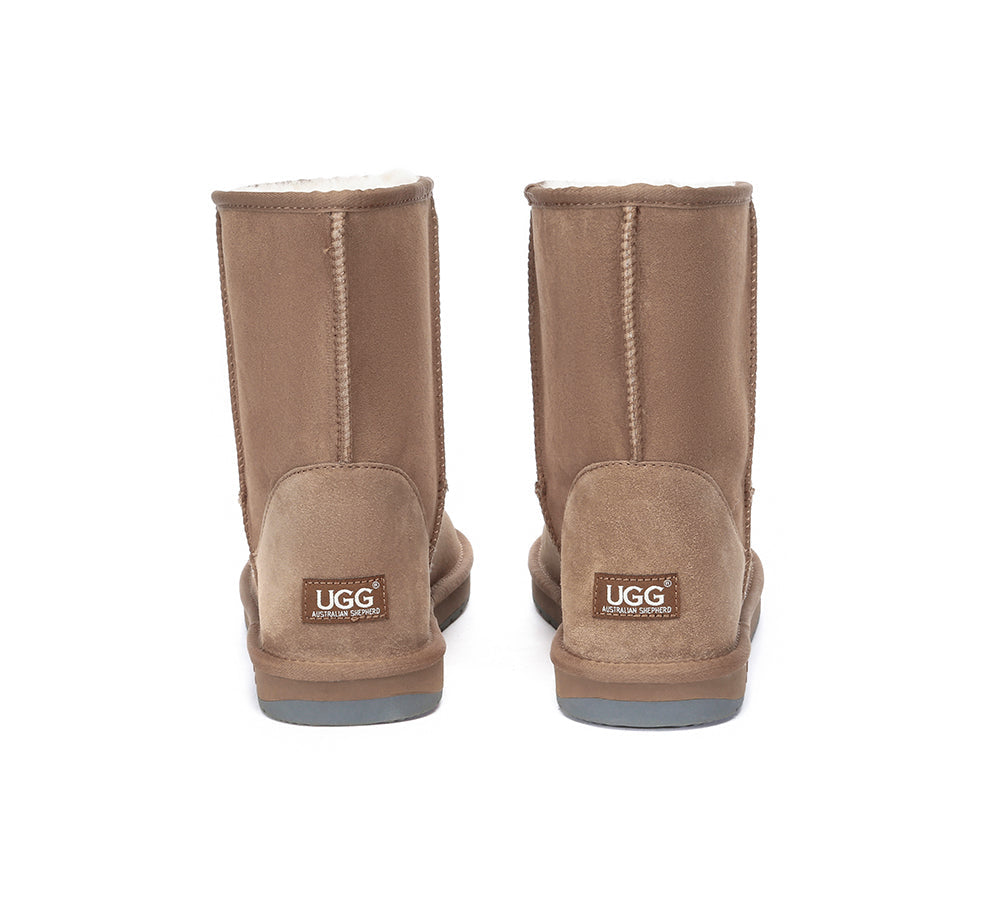 AUSTRALIAN SHEPHERD® UGG Boots Men Double Faced Sheepskin Wool Large Size Short Classic
