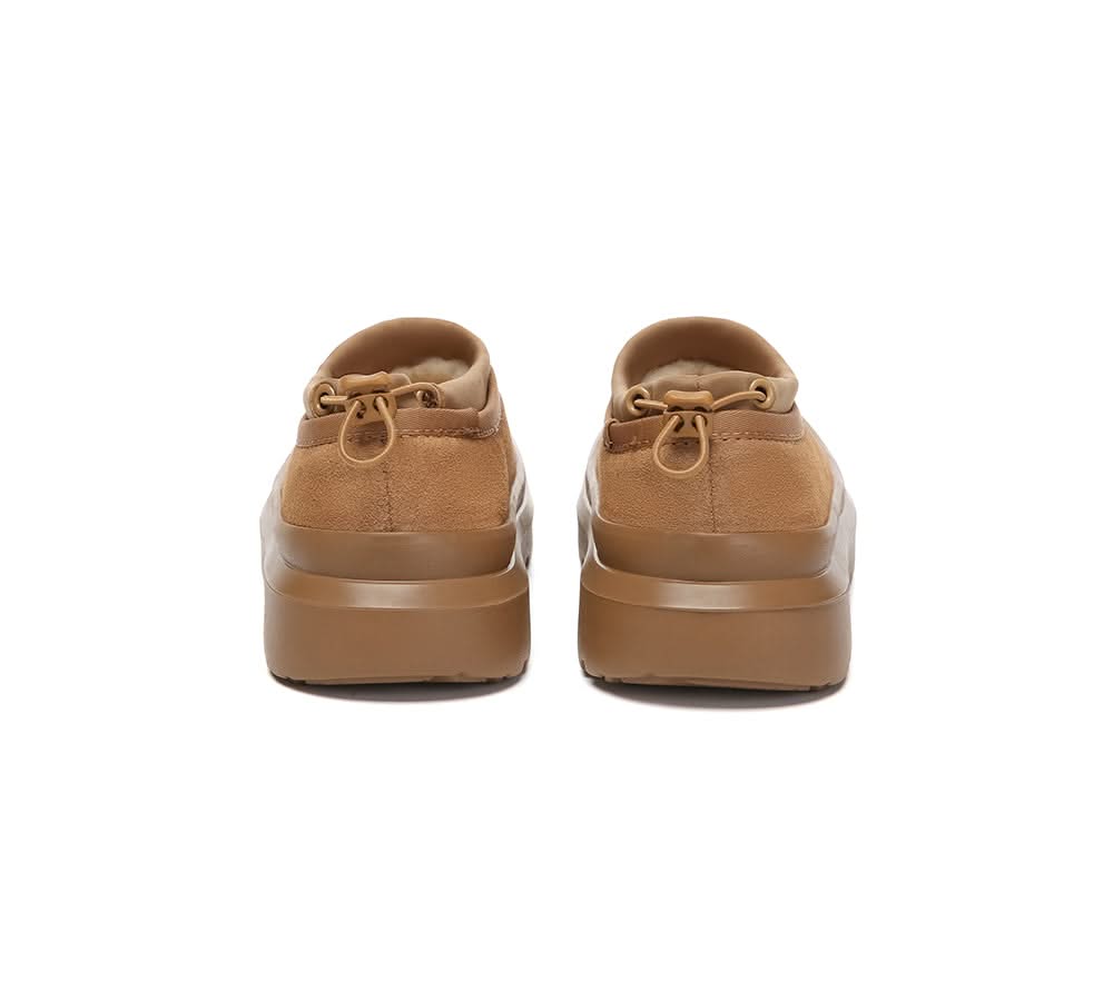 Australian Shepherd® UGG Slippers Men Sheepskin Wool Drawstring Large Size Harlow