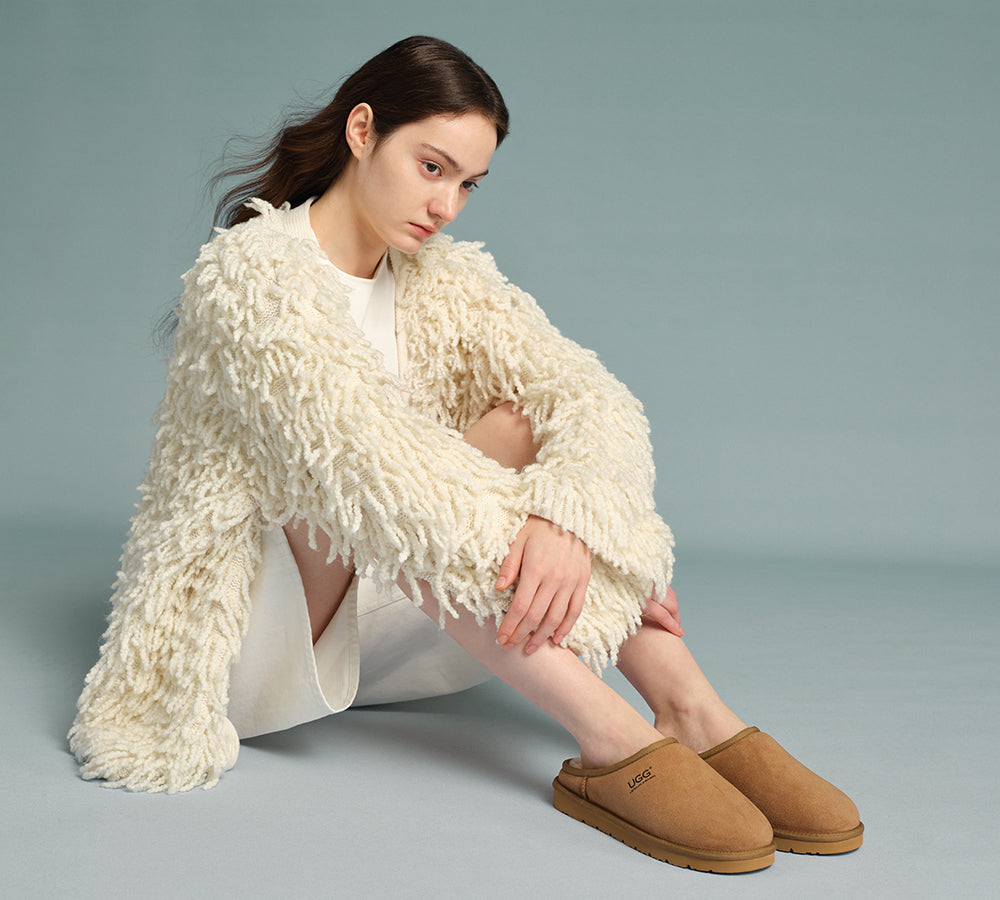 Australian Shepherd® UGG Slippers Sheepskin Wool Minimalist Classic Nano