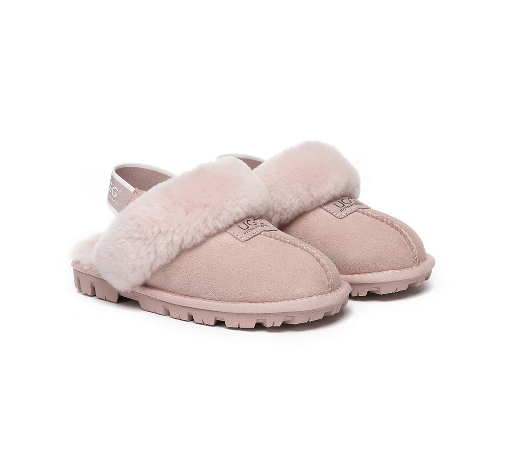 AUSTRALIAN SHEPHERD® 2-Way Style UGG Slippers Sheepskin Wool Removable Strap Slingback Suzie ll