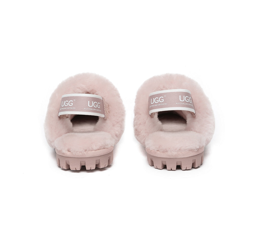 AUSTRALIAN SHEPHERD® 2-Way Style UGG Slippers Sheepskin Wool Removable Strap Slingback Suzie ll